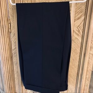 Chaps Navy dress slacks, pleated front cuffs
